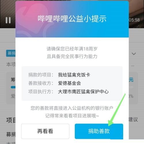 哔哩哔哩公益怎么捐款？哔哩哔哩公益捐款教程截图